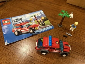 LEGO City: Fire Chief Car (60001), Complete Set, No Box, Includes Instructions - Picture 1 of 7