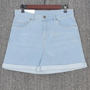 Serra Denim Shorts Womens 12 Blue Jean Ladies Cuffed Mid Rise - Picture 1 of 12