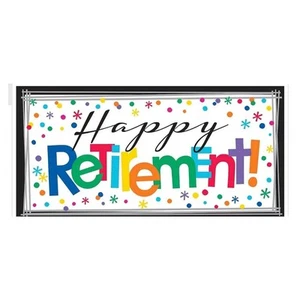 Amscan 120221 "Happy Retirement" Horizontal Giant Sign Party Banner, 65" x - Picture 1 of 5