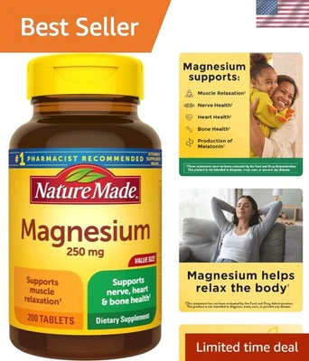 Óxido de magnesio Nature Made 250 mg, suplementos de magnesio para hombres y mujeres, Foto 1 de 4