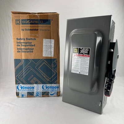Interruptor de desconexión de seguridad SQUARE D H362N - 60 amperios 600 vacío - NUEVO caja abierta Foto 1 de 4