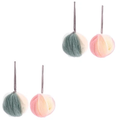 4pcs Shower Mesh Foaming Bath Bubble Ball Skin Cleanser Bathroom Accessories - Image 1 of 4