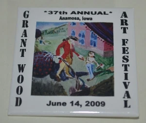 Grant Wood Art Festival 37° Annuale Anamosa Iowa 14 Giugno 2009 Pulsante Pinback Sq - Foto 1 di 2