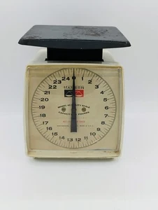 Vintage Hanson Küchenwaage 25 Pfund Weißmetallbearbeitung Modell 40 - Bild 1 von 9