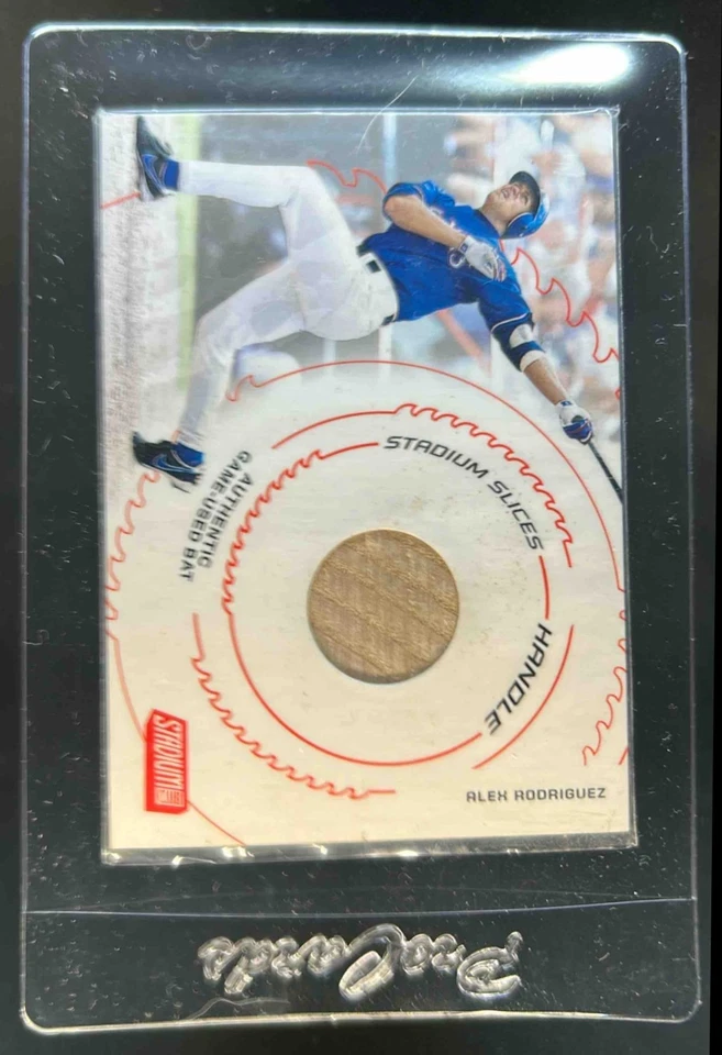 2003 Stadium Club Alex Rodriguez Slices Handle Relics Bat #SS-AR Rangers - Image 1 of 2