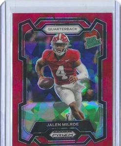 Selecciones del draft de Prizm 2024 Jalen Milroe prospecto con clasificación roja/299 - casi nuevo - Imagen 1 de 2