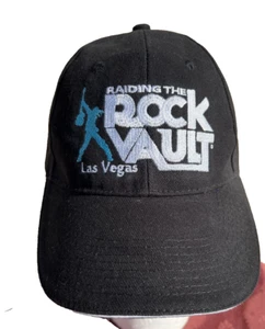 Raiding The Rock Vault Baseball Cap Black Hat Las Vegas Embroidered White R&R - Picture 1 of 7