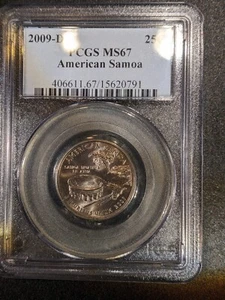 2009-d PCGS MS-67 American Samoa Washington State Territory Quarter Business str - Picture 1 of 2
