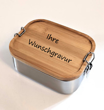 Edelstahl Brotdose Vesperbox Lunchbox personalisiert mit Gravur Namen