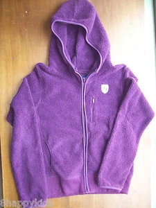 EUC American Eagle Juniors Ladies Full Zip Jacket Fleece Fuzzy Warm Purple L - Picture 1 of 3