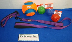 mixed LOT of DOG TOYS , COLLAR , LEASH ------ KONG & CHUCK IT! --- SEE PICS - Picture 1 of 5