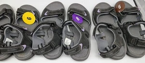 Sandalias de río ajustables negras cómodas Khombu para mujer correas de gancho - Imagen 1 de 1