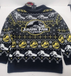 Jurassic Park 25th Anniversary Jumper Mixed Colour Size 7/8 New - Picture 1 of 2