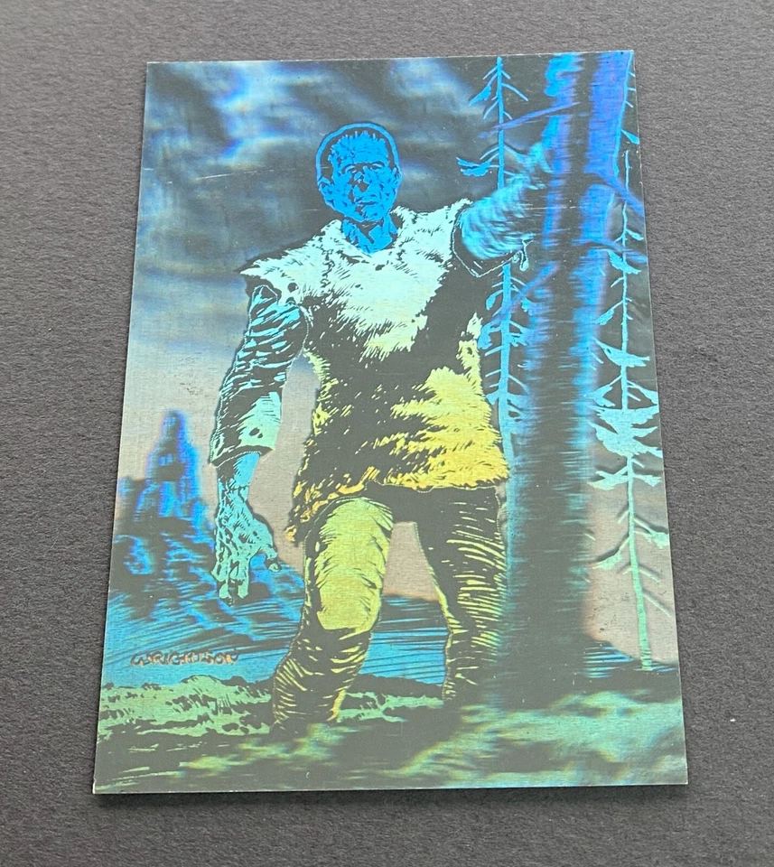 FRANKENSTEIN 1993 FPG BERNIE WRIGHTSON MASTER OF THE MACABRE HOLOGRAM PROMO CARD - Image 1 of 4
