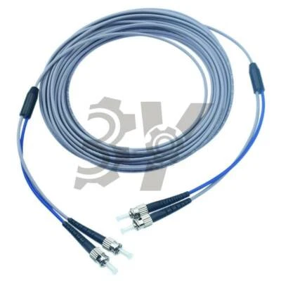 10M ST-ST Armored Fiber Cable Multi-Mode Duplex Optical Patch Cord Fiber Pigtail - Image 1 of 4