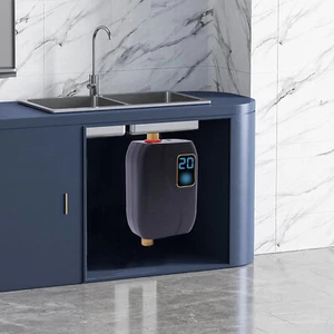Mini calentador continuo pequeño 3,5 KW electrónico Tankless Water Heater negro - Imagen 1 de 15