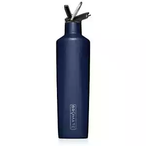 BruMate 25 oz Rehydration Bottle Leak proof Insulated Matte Navy w Drink Top - Picture 1 of 4