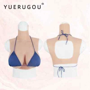 Silicone Breast Forms /B/C/D/E/G Cup Huge Fake Boobs Drag Queen Shemale - Picture 1 of 26