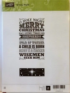Stampin Up O HOLY NIGHT Clear mount stamps NEW Christmas shepherds wisemen star - Picture 1 of 2