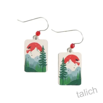 Sienna Sky Earrings Hiking in Mountain Handmade Lightweight hypoallergenic - Image 1 of 4