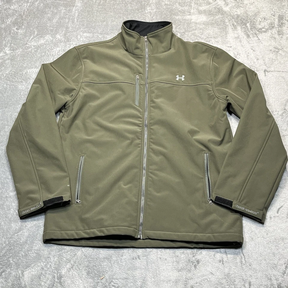 Under Armour Cold Gear Jacket Womens XXL Green Summit Series Nylon Soft Shell - Image 1 of 4