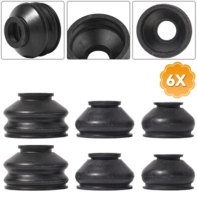 6x Spurstangenkopf Spurstange Gummi Manschette Schwarz Staubschutz Universal  - Bild 1 von 4