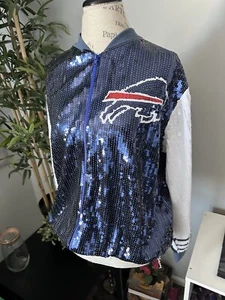 Buffalo Bills jacket Size Large new sequence jacket Glitter - Picture 1 of 3