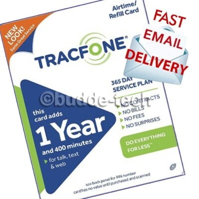 Tracfone 1 Year Plan - Direct Add to Phone - 400 min. *Triples to 1200 minutes - Image 1 of 4
