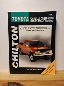 Chilton Toyota Repair Service Manual 1989-96 Pick-Ups Land Cruiser 4Runner 68602 - Foto 1 di 2