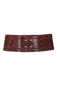 Topshop PU Waist Snake Belt - Red - Medium - RRP £18 - New