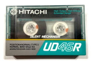 HITACHI UD 46 R casete de audio vintage cinta en blanco sellada Hecho en Japón Tipo I - Imagen 1 de 3