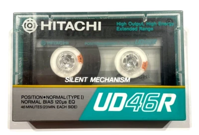 HITACHI UD 46 R casete de audio vintage cinta en blanco sellada Hecho en Japón Tipo I Foto 1 de 3