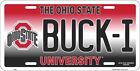 Plaque d'immatriculation en métal gaufré Ohio State Buckeyes BUCK-I