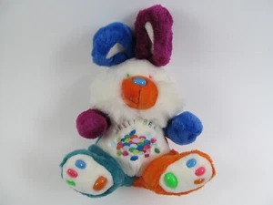 Vintage Jelly Bean Easter Bunny Plush Stuffed Animal Toy 14" Multicolor Plushie - Picture 1 of 4