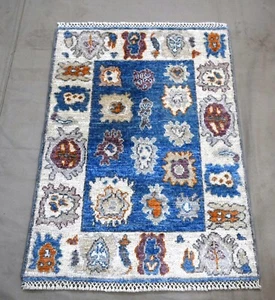 2'0" x 2'10" ft. Colorful Oushak Vegetable Dye Hand Knotted Oriental Wool Rug - Picture 1 of 8