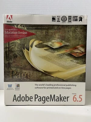 Adobe PageMaker 6.5 Education Version for Windows New Old Stock Factory Sealed - Image 1 of 4