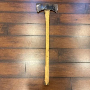 Vtg True Temper Flint Edge Double Bit Axe Fire Service Kelly Works Felling Axe - Picture 1 of 8