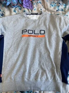 Polo Sport Ralph Lauren Performance Herren XL grau blau gestreifter Pullover - Bild 1 von 4