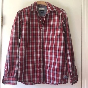 Magellan Sportswear  Button Up Shirt  Red Plaid  Long Sleeve  Cotton  Mens small - Picture 1 of 5