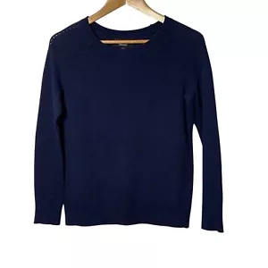 Banana Republic Damen Pullover Italienische Merinowolle Kaschmirmischung Größe XS Blau - Bild 1 von 5