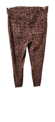 Spanx L 码牛仔裤踝打底裤女式高腰蛇皮印花复古裤子 — 第 1/4 张图片