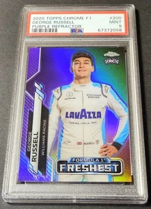 2020 Topps Chrome Formula 1 F1 Purple /399 George Russell Rookie Refractor PSA - Picture 1 of 2
