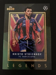2023-24 Topps Deco UEFA Club Competitions Legends Green Hristo Stoichkov ed/99 - Bild 1 von 2