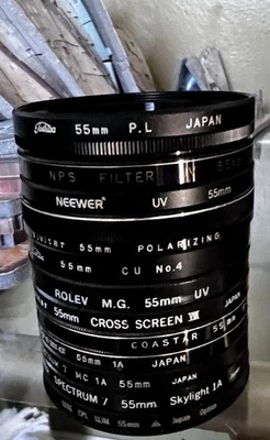 52 55 58mm UV CPL Polarizing lens Filters Color Correction FL-W FL-D Skylight 1A - Image 1 of 4