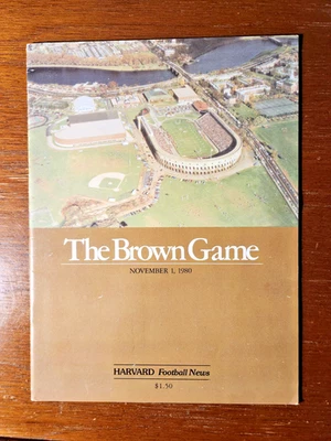 1980 HARVARD vs BROWN Football Program November 1 - Image 1 of 4
