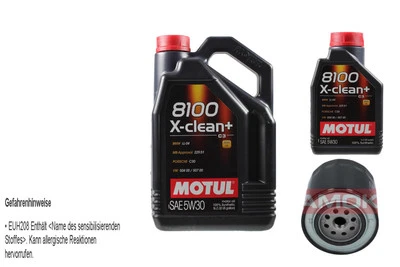 Kamoka Huile Motul 8100 X-Clean + 5W30 6L pour VW Transporter IV Boîte 1.9 Td - Photo 1/4