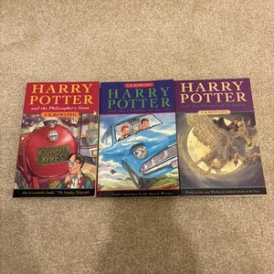 Harry Potter Paperback Novel Books Lot 3 Bloomsbury Philosopher Secrets Azkaban - Picture 1 of 22