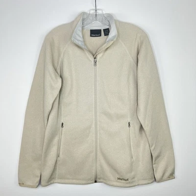 MARMOT Cream Outdoor Heritage Neutral Minimalist Fleece Sweater Full Zip Size XL - Image 1 of 4