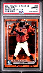 Bowman Chrome Sapphire Edition Prospects Lisbel Diaz Orange 2024 25/05 PSA 10 - Imagen 1 de 2