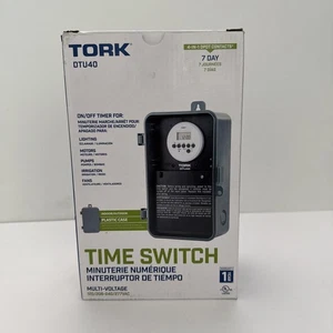 TORK DTU40 Indoor/Outdoor, 7-Day 40-Amp Universal Multi-Volt Time Switch - Picture 1 of 7